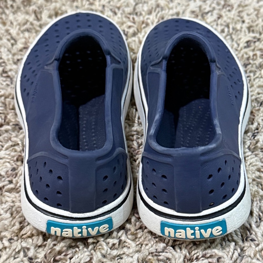 Native Miles Kids Navy Blue White Slip On EVA Sneakers Shoes J2 - Picture 7 of 7